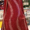 Sparkling Maroon Velvet Lehenga